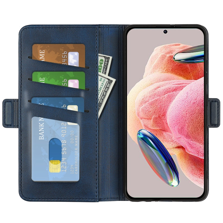 For Xiaomi Redmi Note 12 4G Global Dual-side Magnetic Buckle Horizontal Flip Leather Phone Case