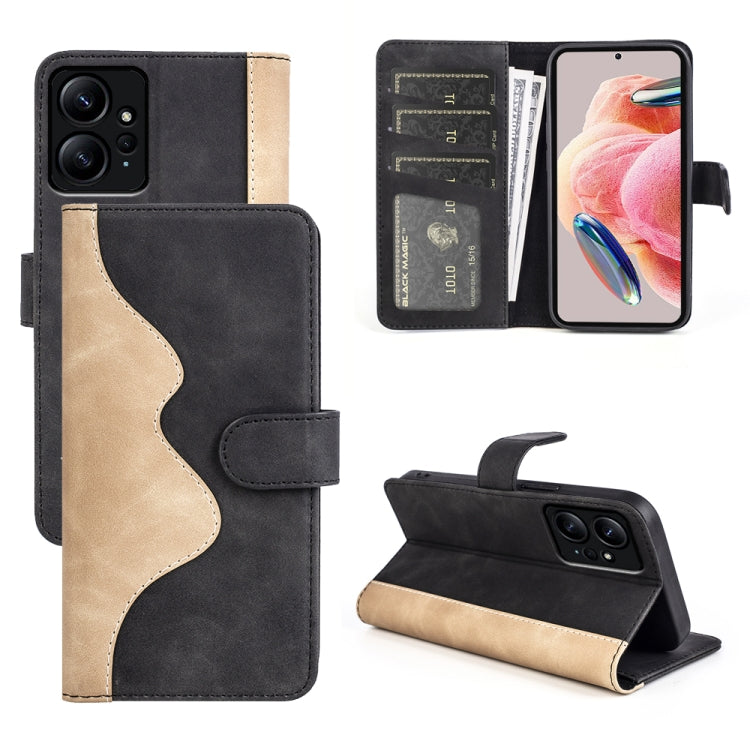 For Xiaomi Redmi Note 12 4G Stitching Horizontal Flip Leather Phone Case