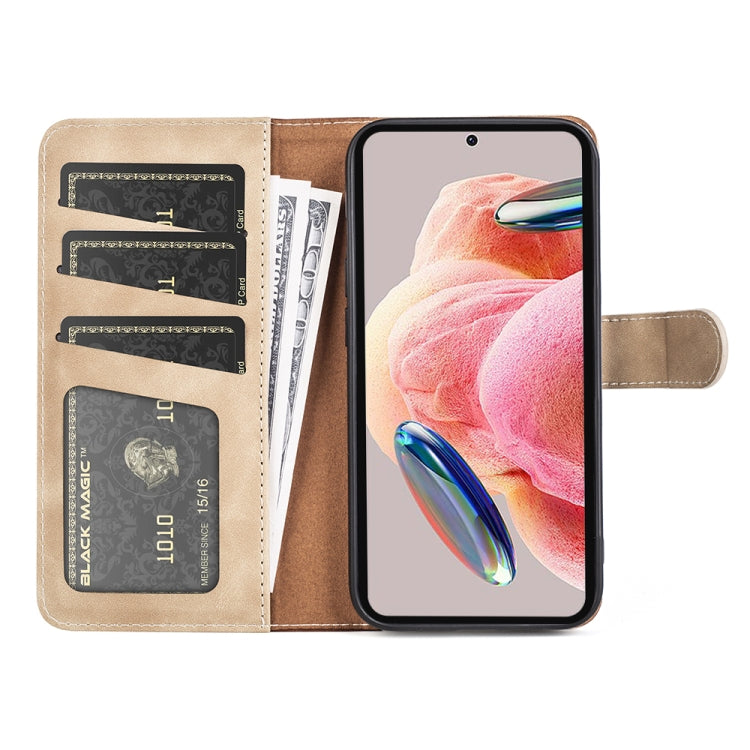 For Xiaomi Redmi Note 12 4G Stitching Horizontal Flip Leather Phone Case