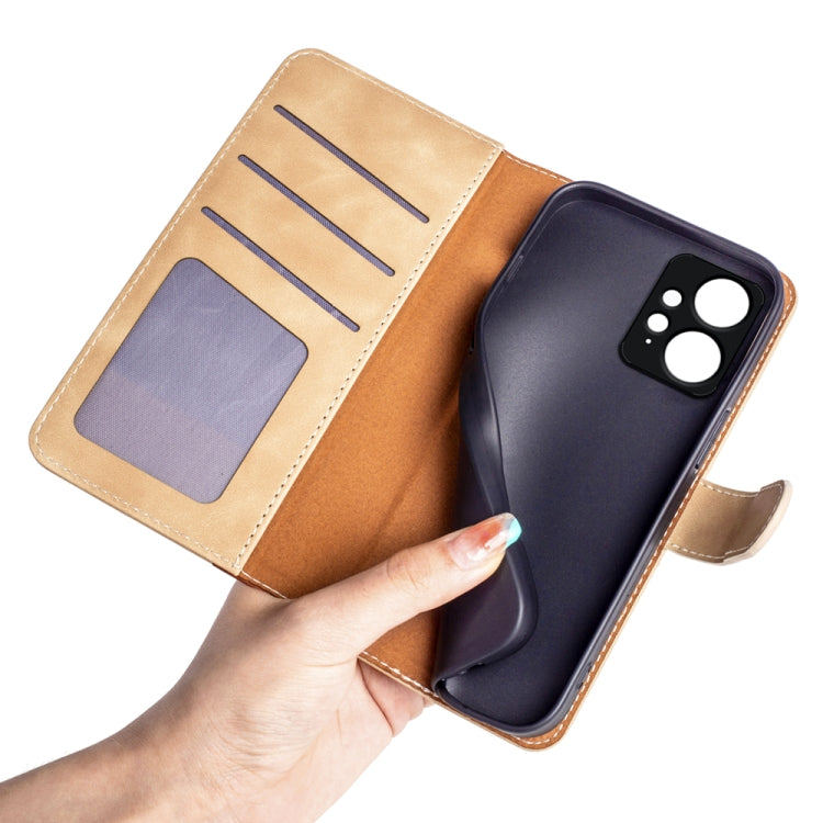 For Xiaomi Redmi Note 12 4G Stitching Horizontal Flip Leather Phone Case