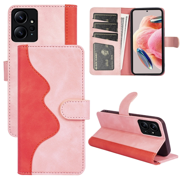 For Xiaomi Redmi Note 12 4G Stitching Horizontal Flip Leather Phone Case
