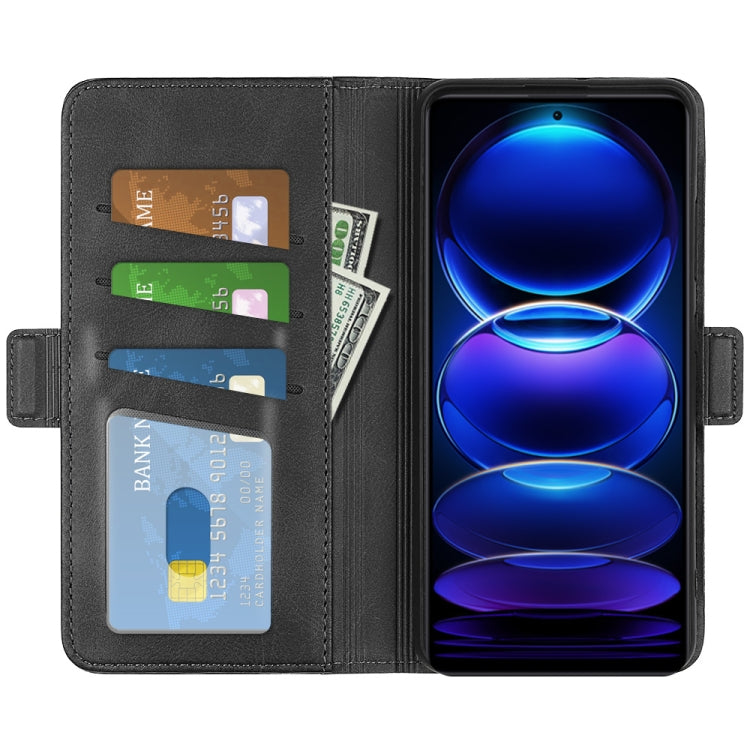 For Xiaomi Redmi Note 12 Pro 5G Global Dual-side Magnetic Buckle Horizontal Flip Leather Phone Case
