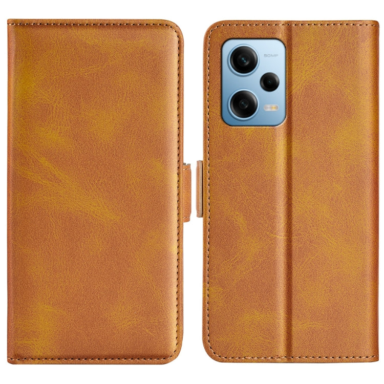 For Xiaomi Redmi Note 12 Pro 5G Global Dual-side Magnetic Buckle Horizontal Flip Leather Phone Case