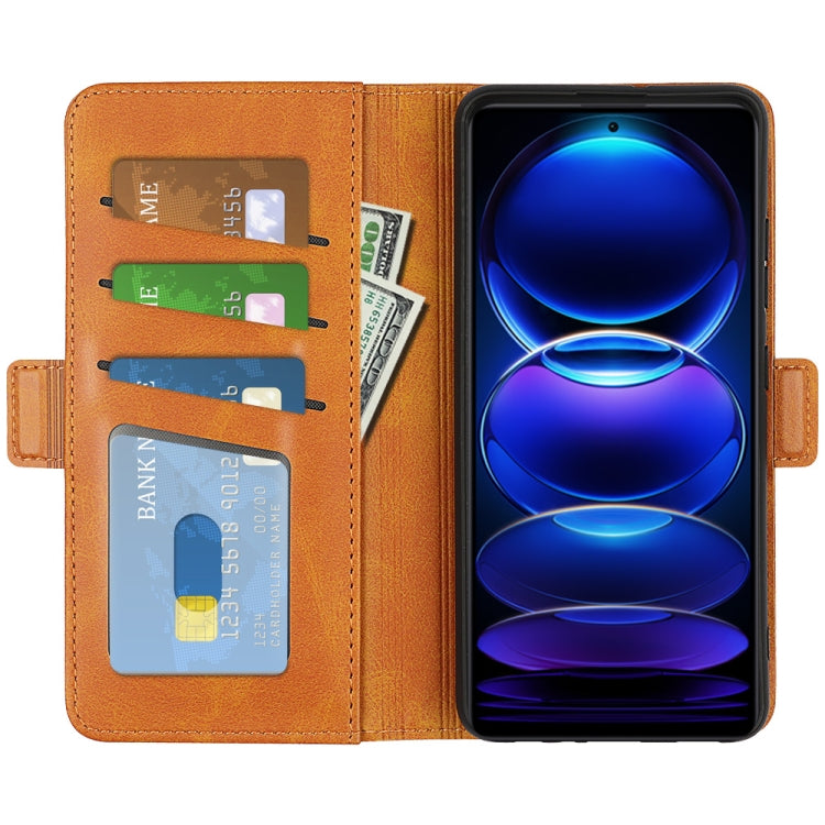 For Xiaomi Redmi Note 12 Pro 5G Global Dual-side Magnetic Buckle Horizontal Flip Leather Phone Case