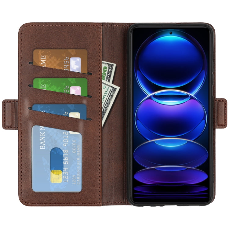 For Xiaomi Redmi Note 12 Pro 5G Global Dual-side Magnetic Buckle Horizontal Flip Leather Phone Case