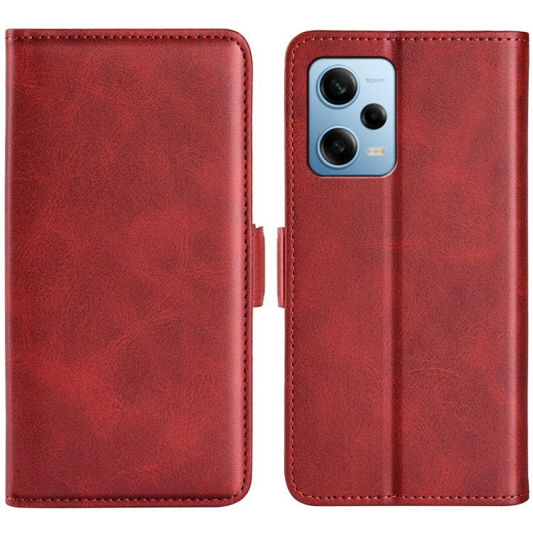 For Xiaomi Redmi Note 12 Pro 5G Global Dual-side Magnetic Buckle Horizontal Flip Leather Phone Case