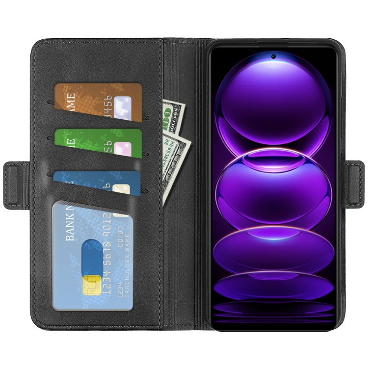 For Xiaomi Redmi Note 12 Pro+ Dual-side Magnetic Buckle Horizontal Flip Leather Phone Case