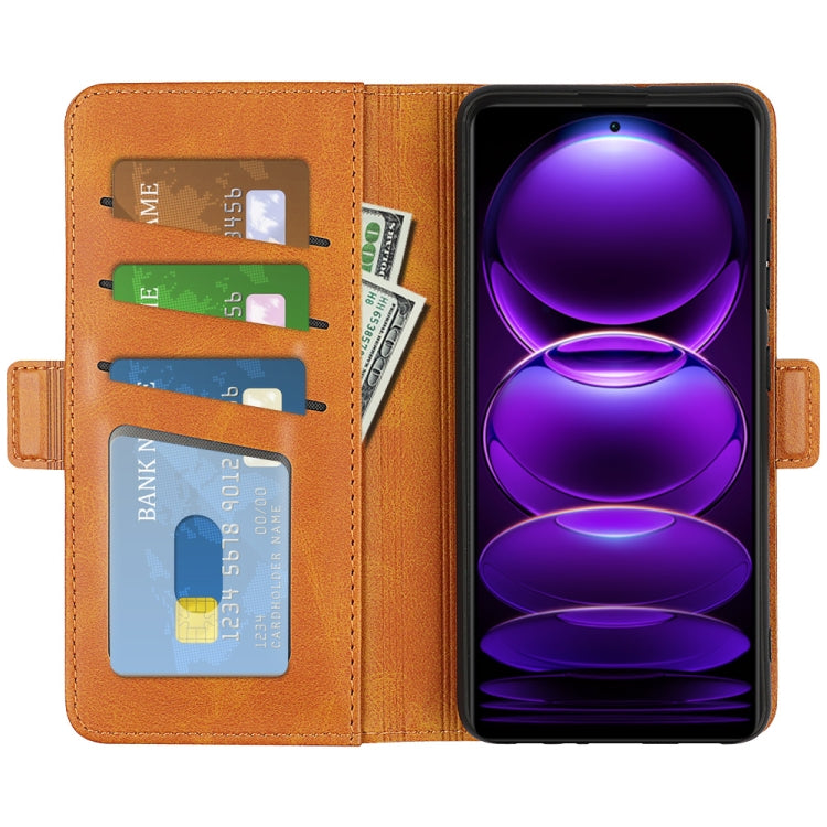 For Xiaomi Redmi Note 12 Pro+ Dual-side Magnetic Buckle Horizontal Flip Leather Phone Case