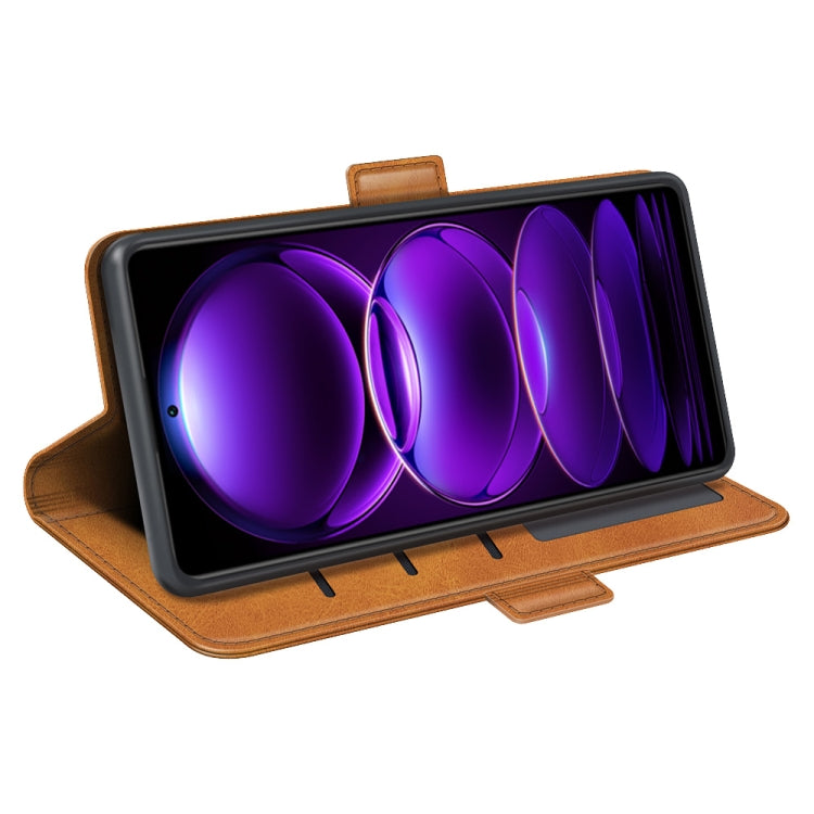 For Xiaomi Redmi Note 12 Pro+ Dual-side Magnetic Buckle Horizontal Flip Leather Phone Case