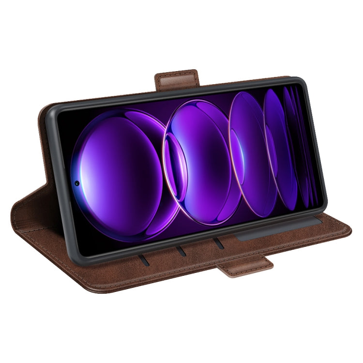 For Xiaomi Redmi Note 12 Pro+ Dual-side Magnetic Buckle Horizontal Flip Leather Phone Case