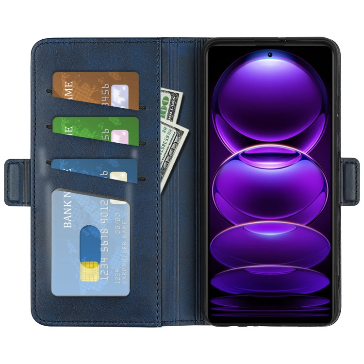 For Xiaomi Redmi Note 12 Pro+ Dual-side Magnetic Buckle Horizontal Flip Leather Phone Case