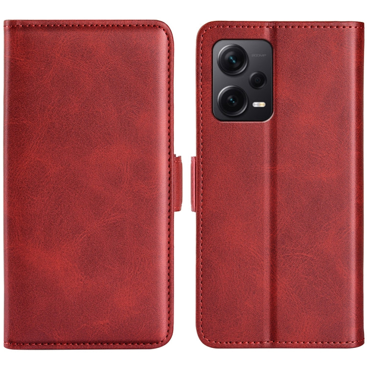 For Xiaomi Redmi Note 12 Pro+ Dual-side Magnetic Buckle Horizontal Flip Leather Phone Case