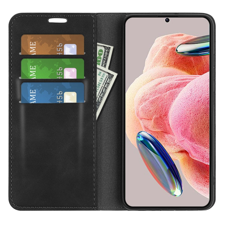 For Xiaomi Redmi Note 12 4G Global Retro-skin Magnetic Suction Leather Phone Case