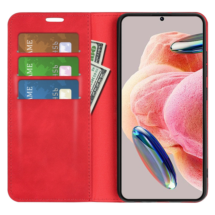For Xiaomi Redmi Note 12 4G Global Retro-skin Magnetic Suction Leather Phone Case