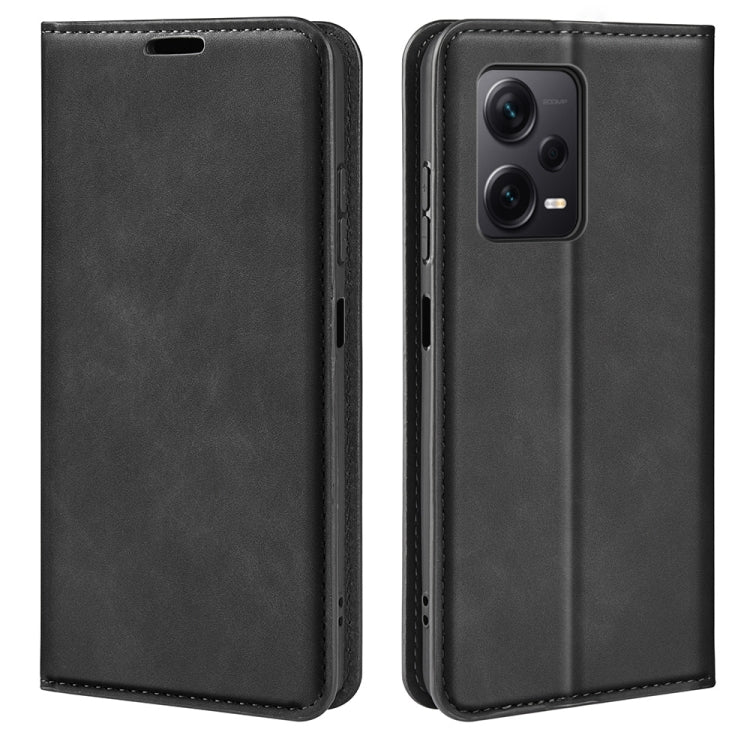 For Xiaomi Redmi Note 12 Pro+ 5G Global Retro-skin Magnetic Suction Leather Phone Case