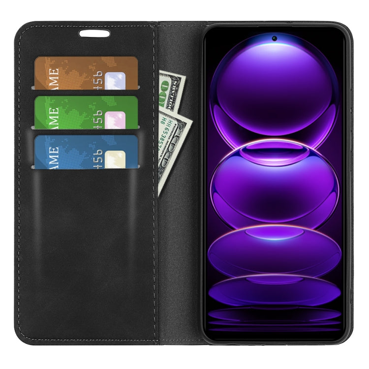 For Xiaomi Redmi Note 12 Pro+ 5G Global Retro-skin Magnetic Suction Leather Phone Case
