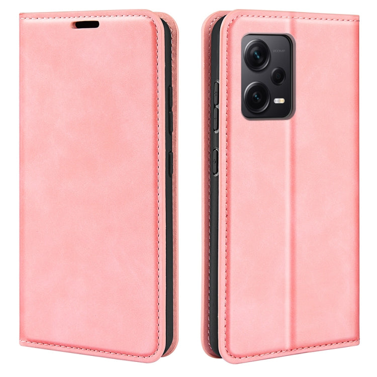 For Xiaomi Redmi Note 12 Pro+ 5G Global Retro-skin Magnetic Suction Leather Phone Case