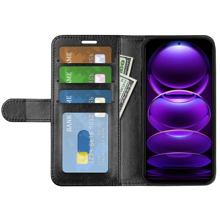 For Xiaomi Redmi Note 12 Pro+ Global R64 Texture Horizontal Flip Leather Phone Case