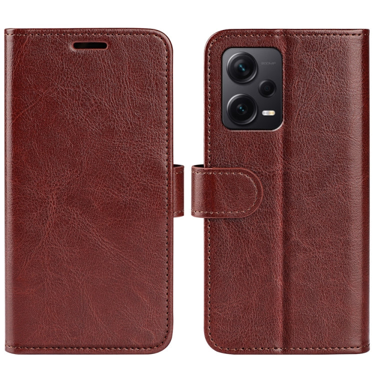 For Xiaomi Redmi Note 12 Pro+ Global R64 Texture Horizontal Flip Leather Phone Case