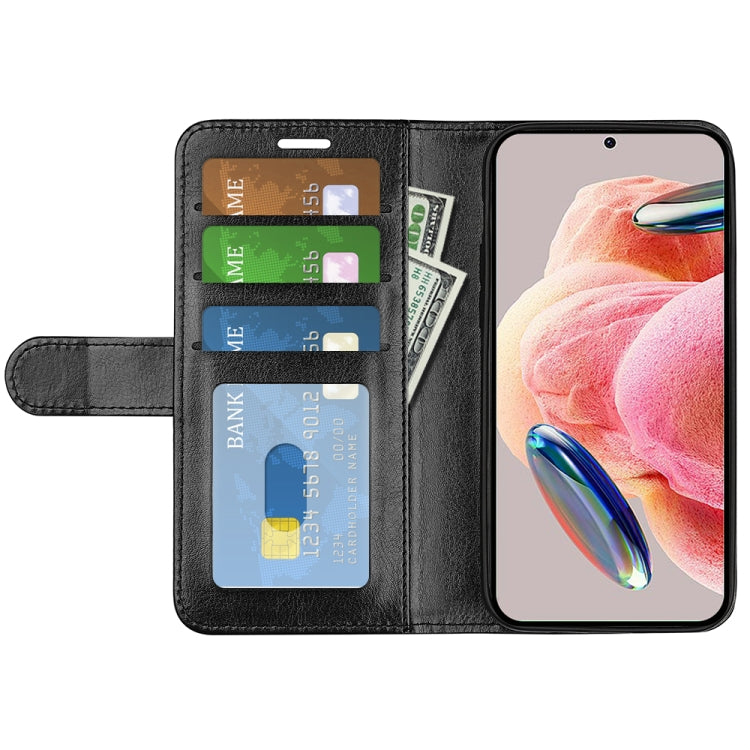 For Xiaomi Redmi Note 12 4G Global R64 Texture Horizontal Flip Leather Phone Case