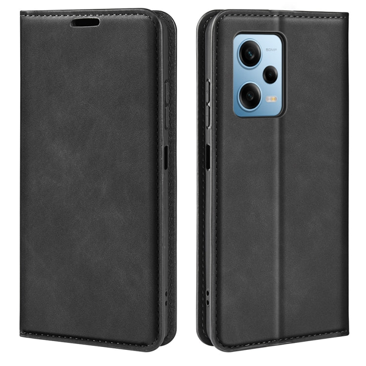 For Xiaomi Redmi Note 12 Pro 5G Global Retro-skin Magnetic Suction Leather Phone Case