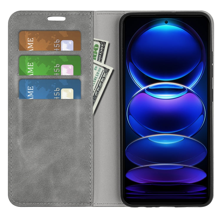 For Xiaomi Redmi Note 12 Pro 5G Global Retro-skin Magnetic Suction Leather Phone Case