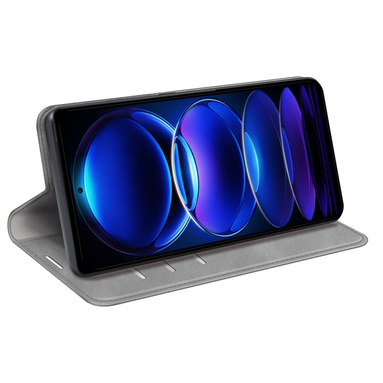 For Xiaomi Redmi Note 12 Pro 5G Global Retro-skin Magnetic Suction Leather Phone Case