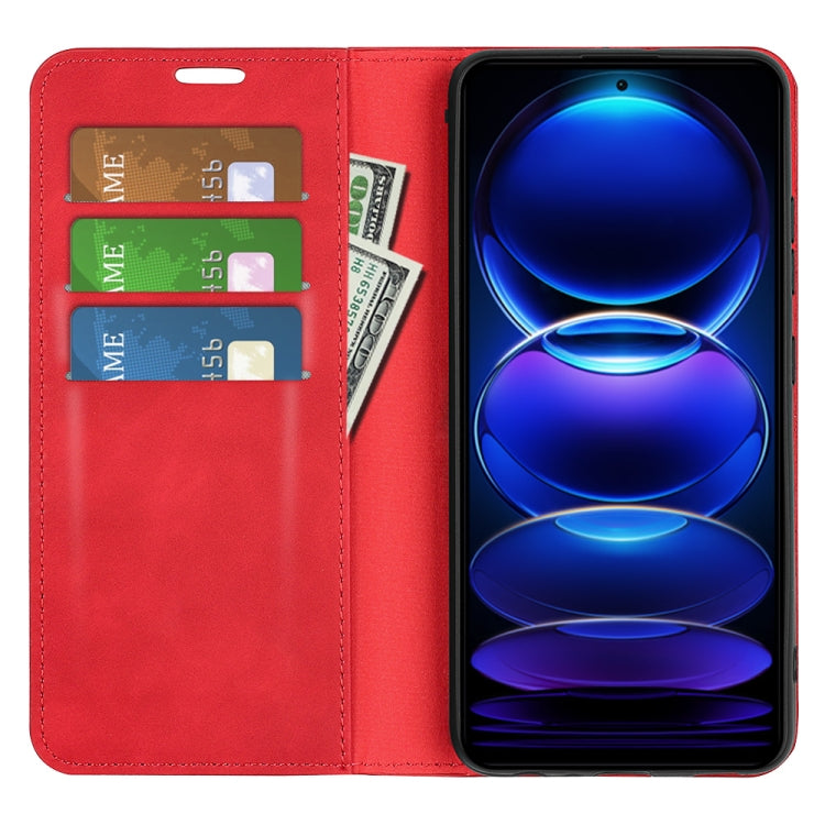 For Xiaomi Redmi Note 12 Pro 5G Global Retro-skin Magnetic Suction Leather Phone Case