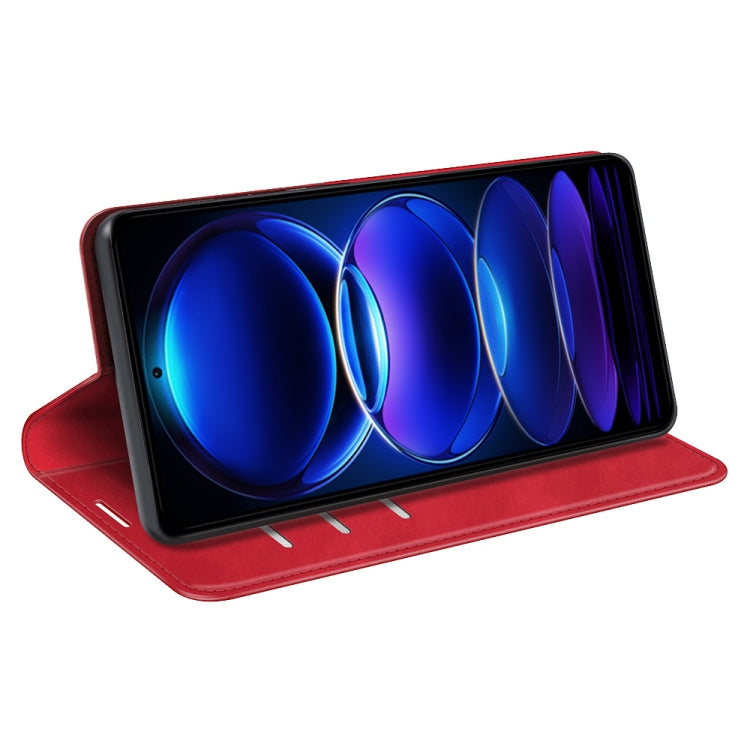 For Xiaomi Redmi Note 12 Pro 5G Global Retro-skin Magnetic Suction Leather Phone Case