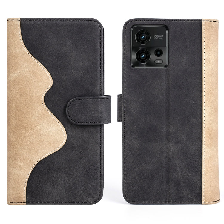 For Motorola Moto G72 Stitching Horizontal Flip Leather Phone Case