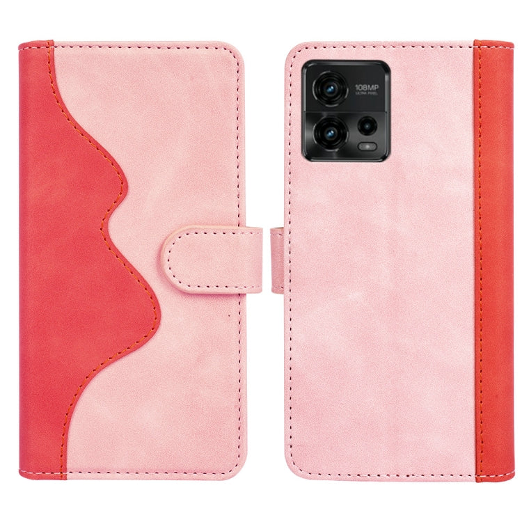 For Motorola Moto G72 Stitching Horizontal Flip Leather Phone Case