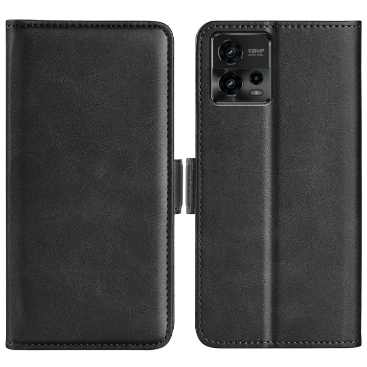 For Motorola Moto G72 Dual-side Magnetic Buckle Horizontal Flip Leather Phone Case