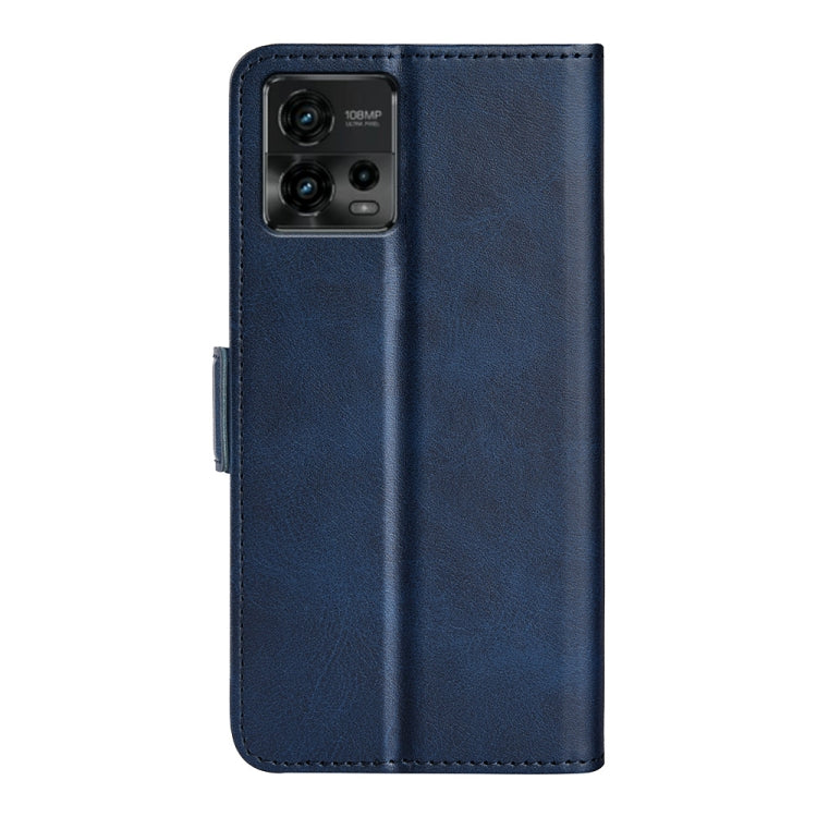 For Motorola Moto G72 Dual-side Magnetic Buckle Horizontal Flip Leather Phone Case