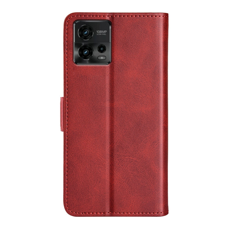 For Motorola Moto G72 Dual-side Magnetic Buckle Horizontal Flip Leather Phone Case