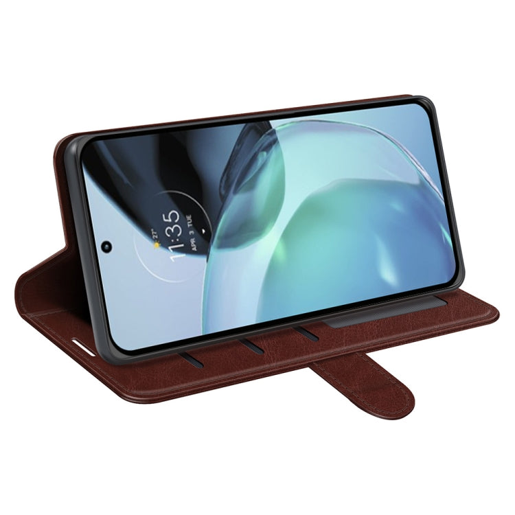 For Motorola Moto G72 R64 Texture Horizontal Flip Leather Phone Case