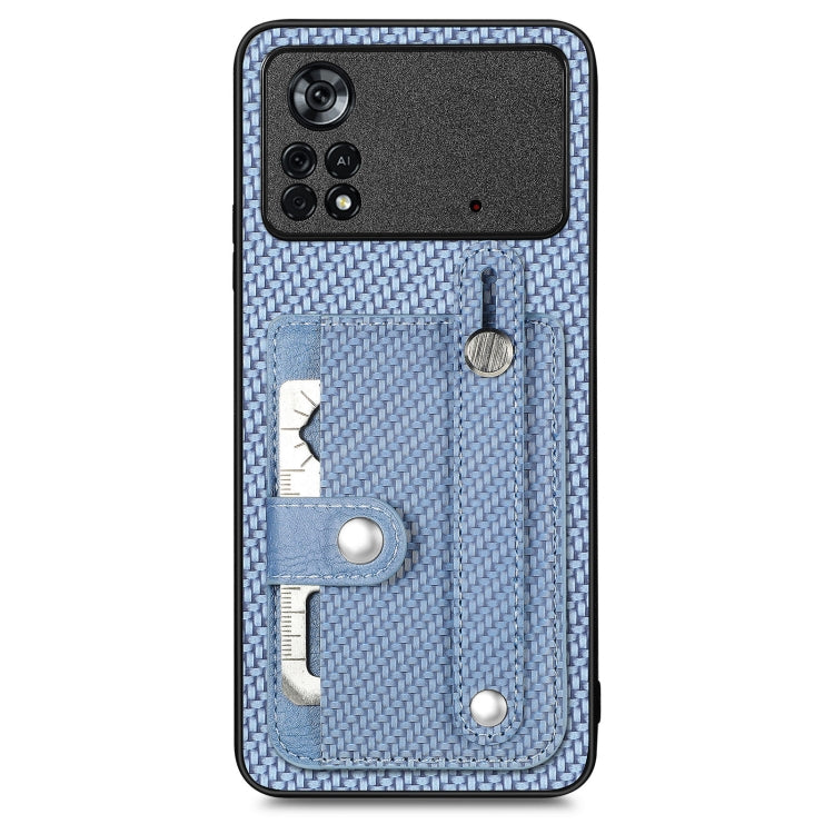 For Xiaomi Poco X4 Pro 5G Wristband Kickstand Card Wallet Back Cover Phone Case with Tool Knife