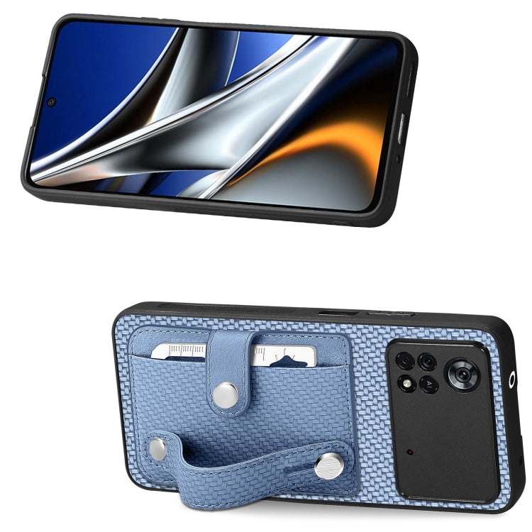 For Xiaomi Poco X4 Pro 5G Wristband Kickstand Card Wallet Back Cover Phone Case with Tool Knife