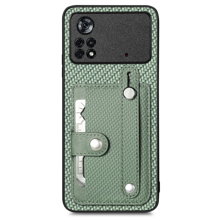 For Xiaomi Poco X4 Pro 5G Wristband Kickstand Card Wallet Back Cover Phone Case with Tool Knife