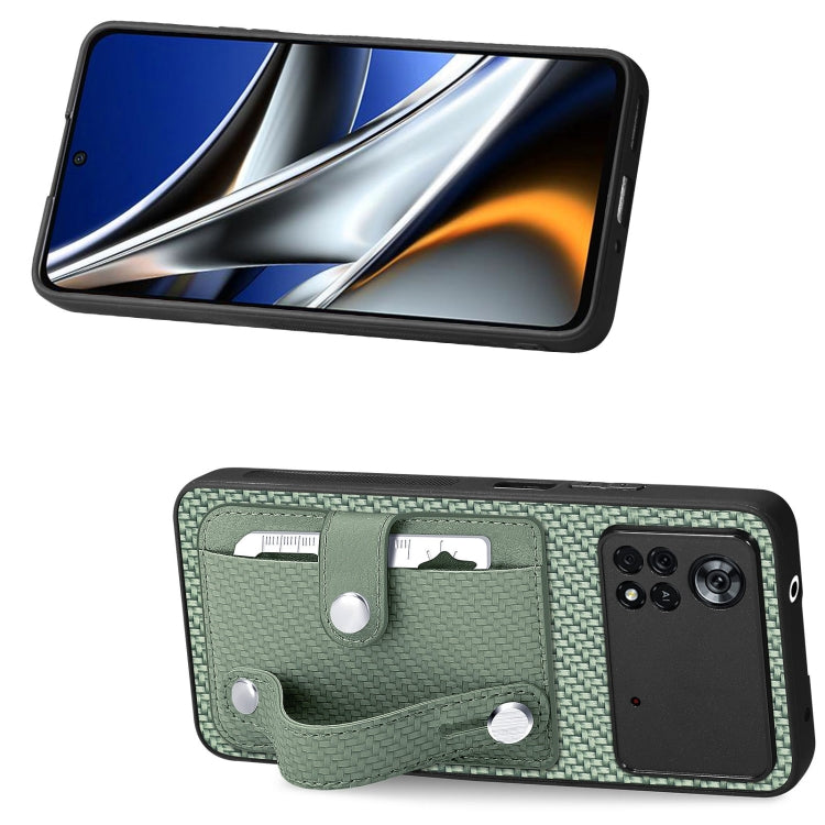 For Xiaomi Poco X4 Pro 5G Wristband Kickstand Card Wallet Back Cover Phone Case with Tool Knife