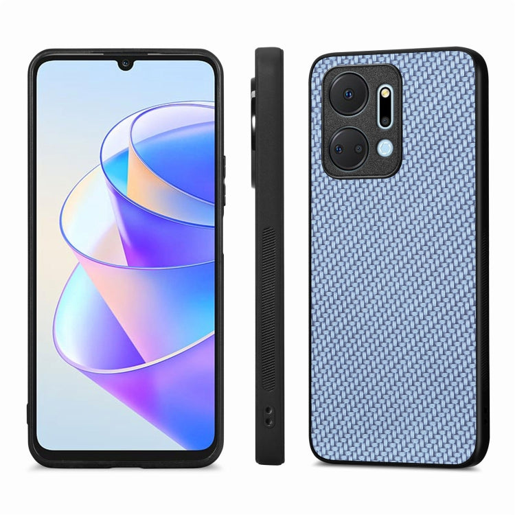 For Honor X7A Carbon Fiber Texture Leather Back Cover Phone Case