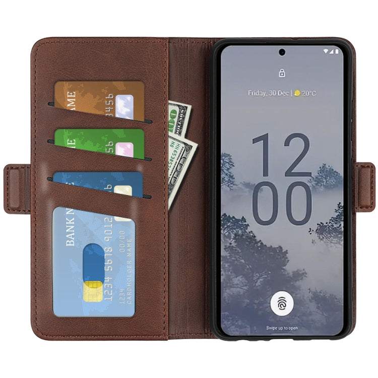 For Nokia X30 Dual-side Magnetic Buckle Horizontal Flip Leather Phone Case