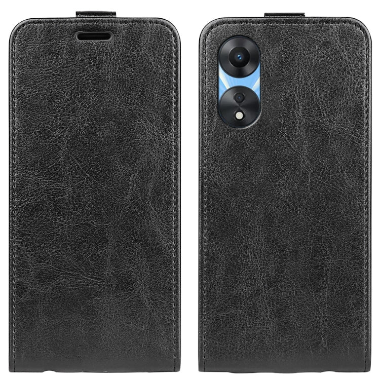 For OPPO A58 R64 Texture Single Vertical Flip Leather Phone Case