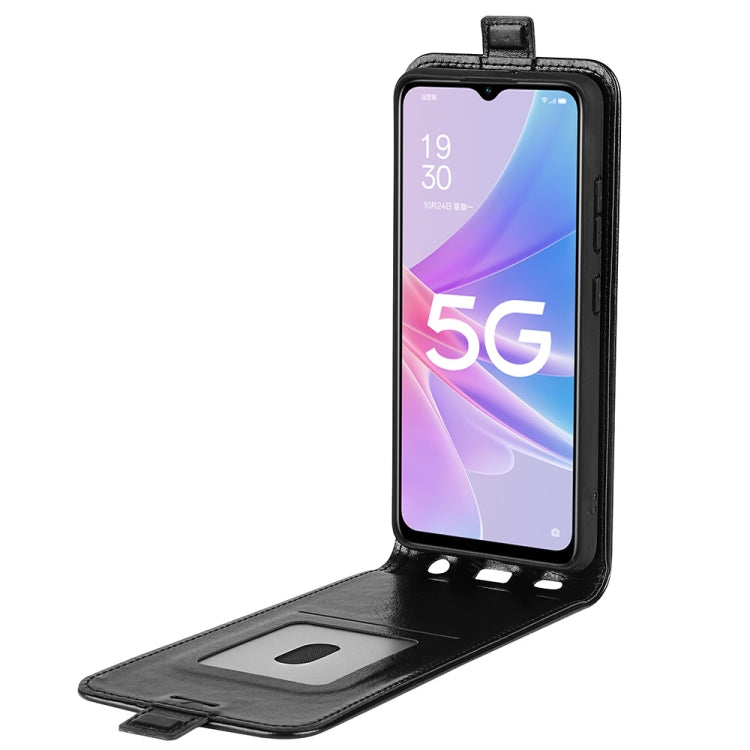 For OPPO A58 R64 Texture Single Vertical Flip Leather Phone Case