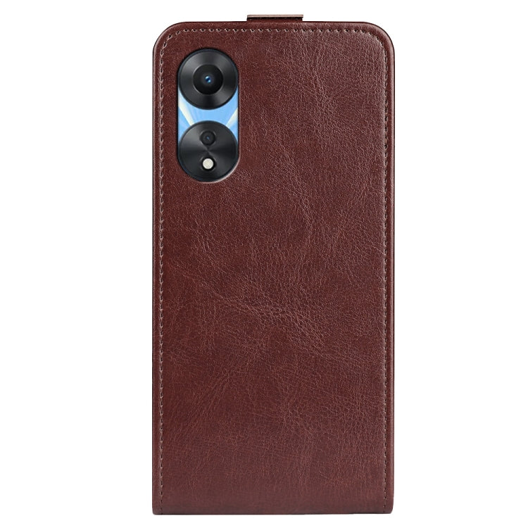 For OPPO A58 R64 Texture Single Vertical Flip Leather Phone Case