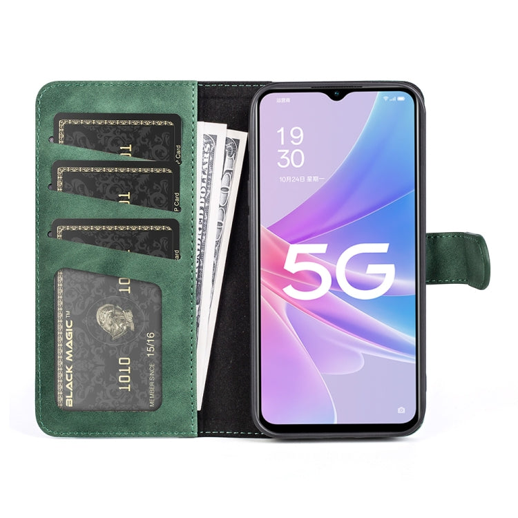 For OPPO A58 Stitching Horizontal Flip Leather Phone Case