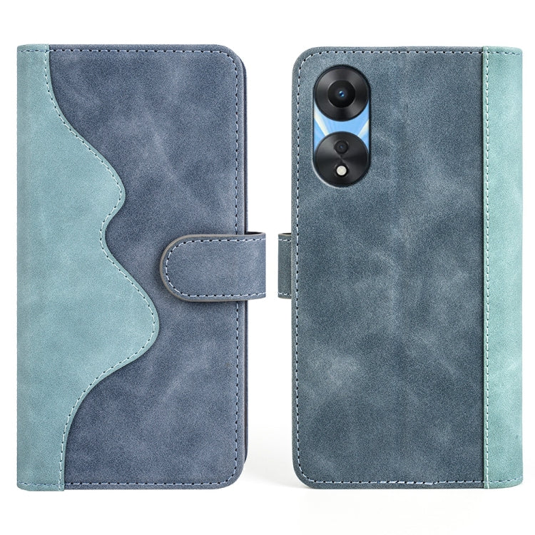For OPPO A58 Stitching Horizontal Flip Leather Phone Case