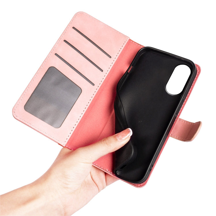 For OPPO A58 Stitching Horizontal Flip Leather Phone Case