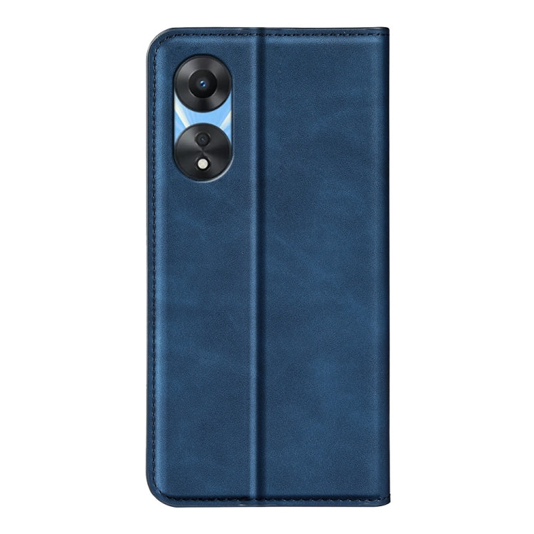 For OPPO A58 Retro-skin Magnetic Suction Leather Phone Case
