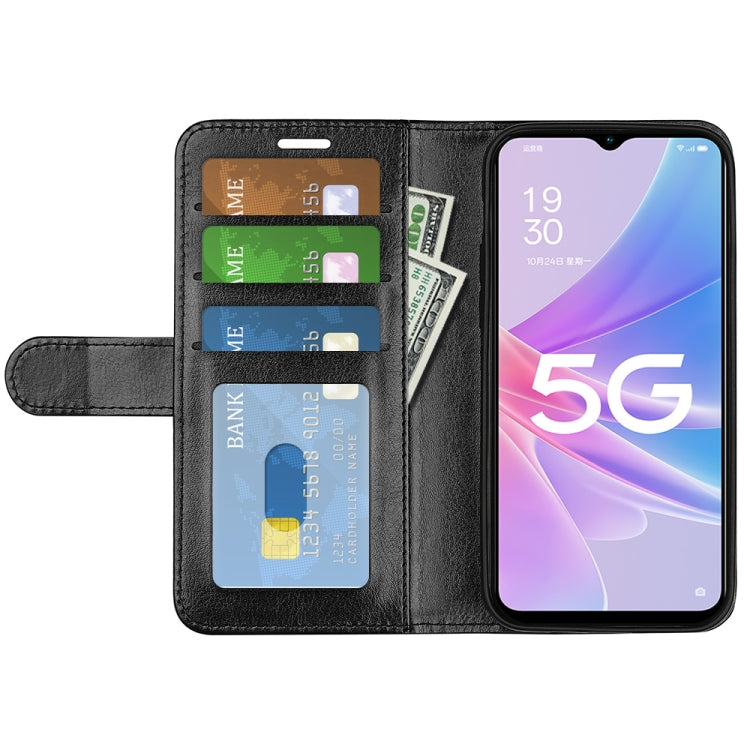 For OPPO A58 R64 Texture Horizontal Flip Leather Phone Case