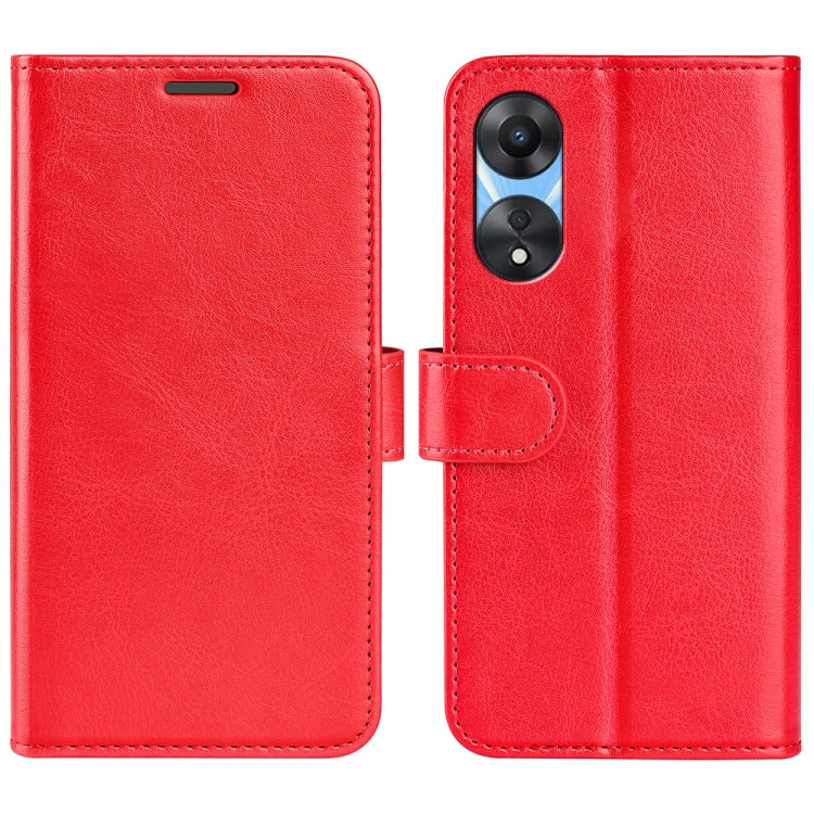 For OPPO A58 R64 Texture Horizontal Flip Leather Phone Case